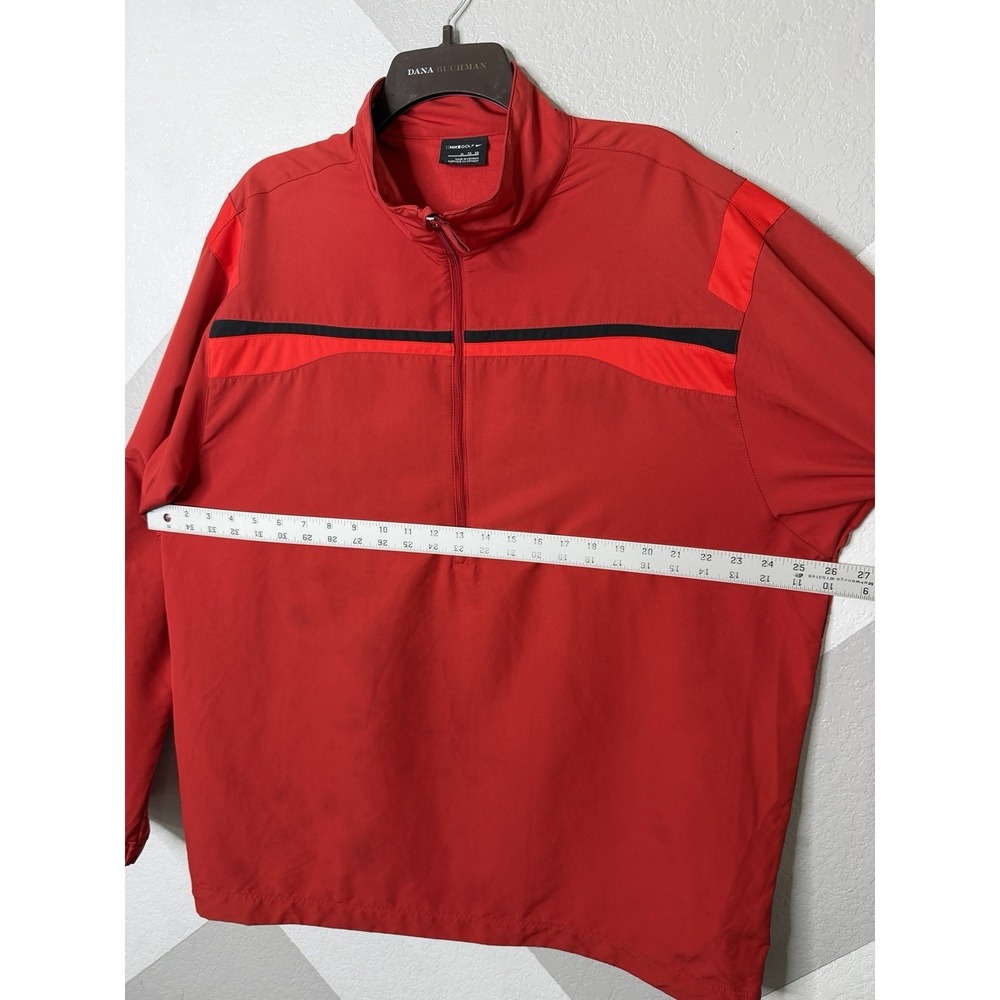 Nike Men Red Golf Windproof 1/2 Zip Pullover Jacket XL Breathable 333111 - Picture 8 of 11